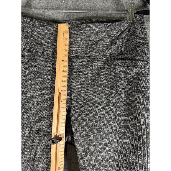 Athleta Leggings Women Large Black Houndstooth Pull On Mid Rise Pocket Ankle - Picture 4 of 8